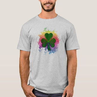 T-shirt Shamrock psychédélique