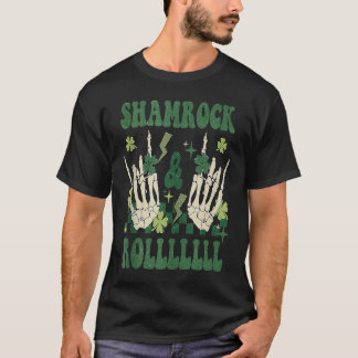 T-shirt SHAMROCK & ROLLLLLL Heavy Metal Punk Rock St Patri
