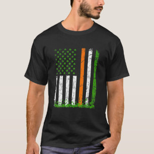 T-shirt Shamrock Saint Patrick's Day American Flag Patriot