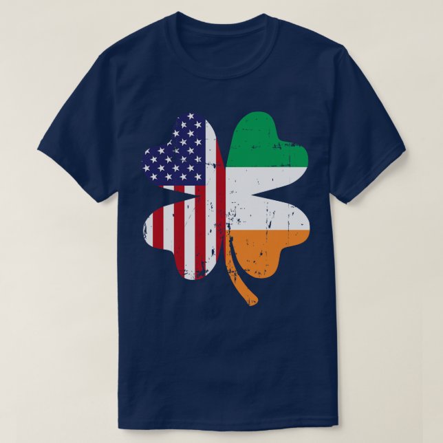 T-shirt Shamrock USA Irlande Jour de la Saint Patrick (Design devant)