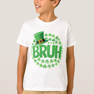 T-shirt Shamrock vert Bruh Leprechaun Casquette St Pat's O