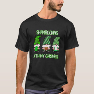 T-shirt Shamrocking Avec Mes Gnomies Funny St Patrick's Da