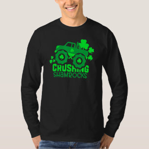 T-shirt Shamrocks écrasant Monster Truck Boys Irish St Pat