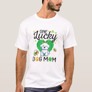 T-shirt Shamrocks Happy Patrick One Lucky Bichon Fri