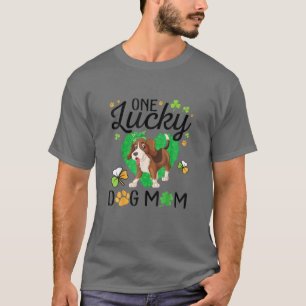 T-shirt Shamrocks Heart Happy Patrick Day One Lucky Beagle