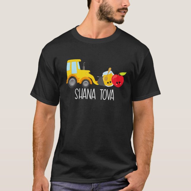 T-shirt Shana Tova Trucks Chargeur Apple Honey Funny Rosh  (Devant)