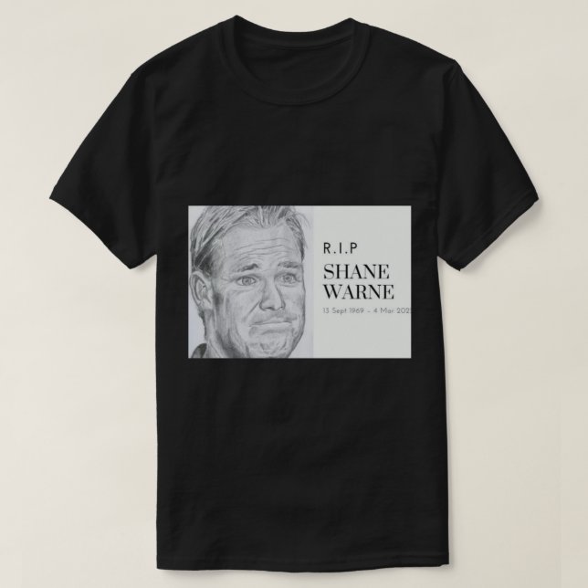T-shirt Shane Warne (2) (Design devant)
