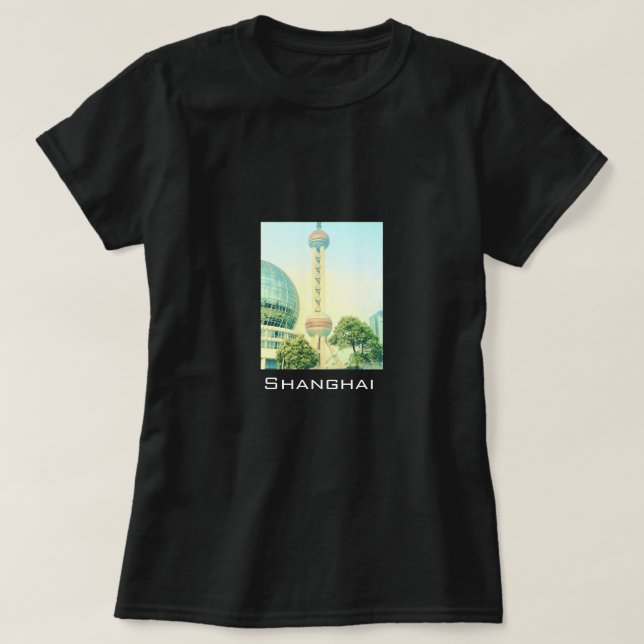 T-shirt Shanghai Oriental Pearl Tower Voyage (Design devant)