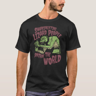 T-shirt Shapeshiff Lizard Les Gens Contrôlent Le Monde Ali