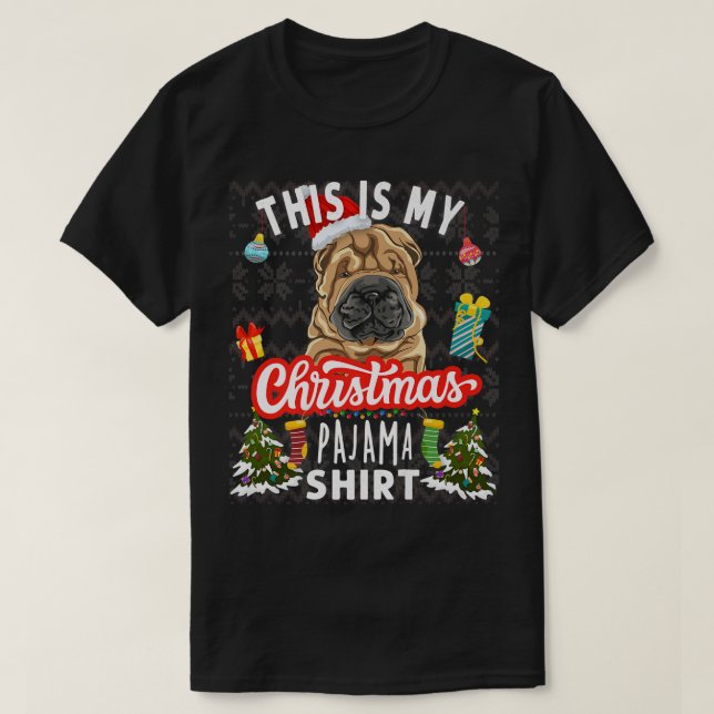 T-shirt Shar Pei Christmas This (Design devant)