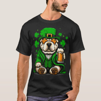 T-shirt Shar Pei Costume Saint Paddys Day Pour Adieu Chien