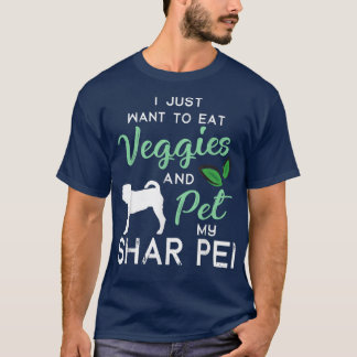 T-shirt Shar Pei Funny Vegan propriétaire Amoureux des chi