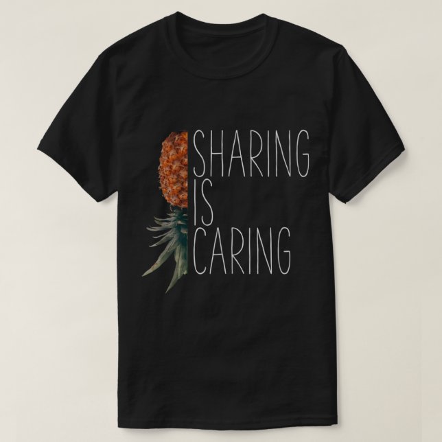 T-shirt Sharing Is Caring Pineapple Art (Design devant)