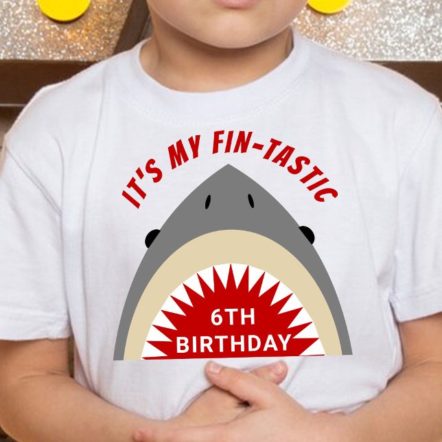 T-shirt Shark Bite N'importe quel âge fête d'anniversaire (Créateur téléchargé)
