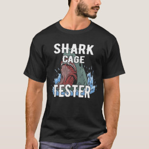 T-shirt Shark Cage Tester Funny Amputee Cadeau