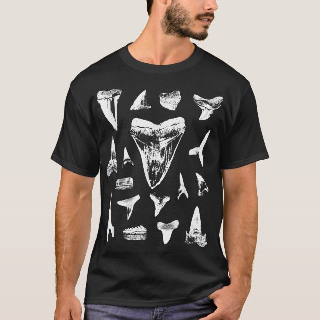 T-shirt Shark le collecteur de fossiles Fos de la géologie (Devant)