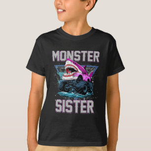 T-shirt Shark Monster Truck Sister Monster Truck Are My Ja