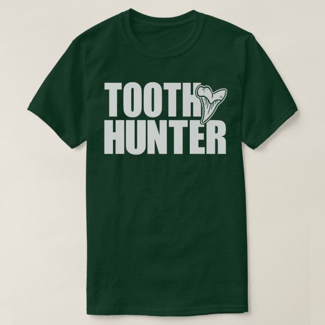 T-shirt Shark Teeth Hunter Fossilized Shark Teeth (Design devant)