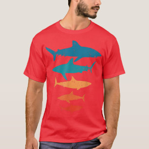 T-shirt Shark Tshirt, requin rétro, Cadeau d'amoureux du r