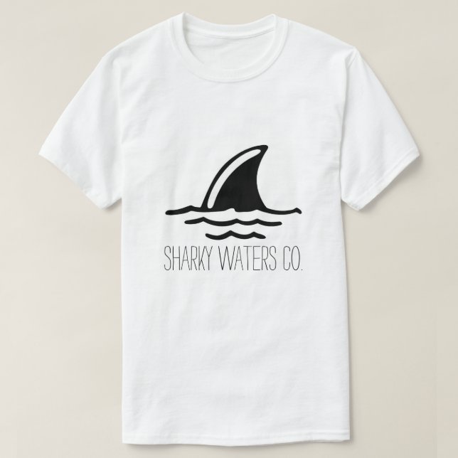T-shirt Sharky arrose la pièce en t d'aileron (Design devant)
