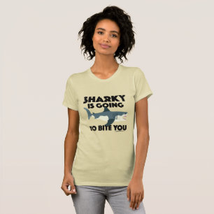 T-shirt Sharky va te mordre le design - Bella femme