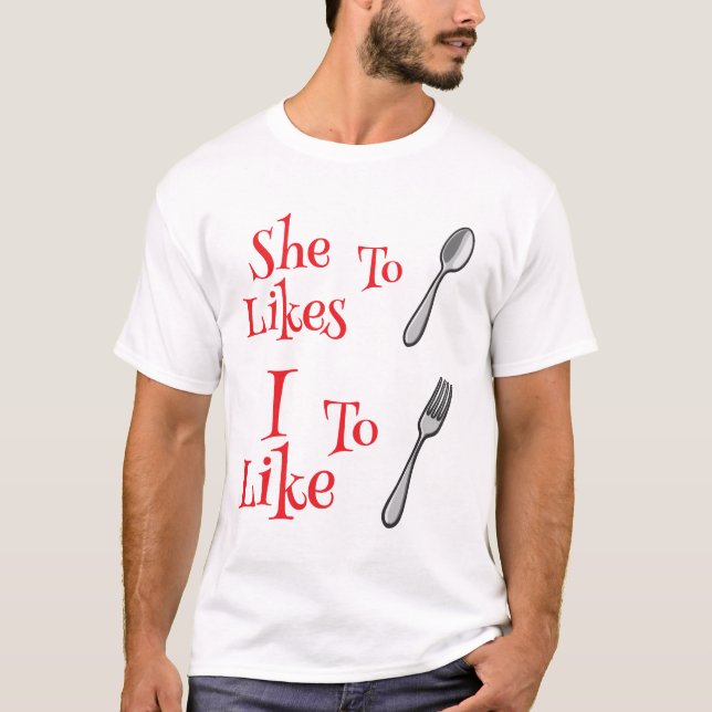 T-shirt She Likes To Spoon (Devant)