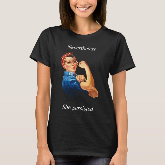 T-Shirt "She Persisted" Relaxé - (Devant)