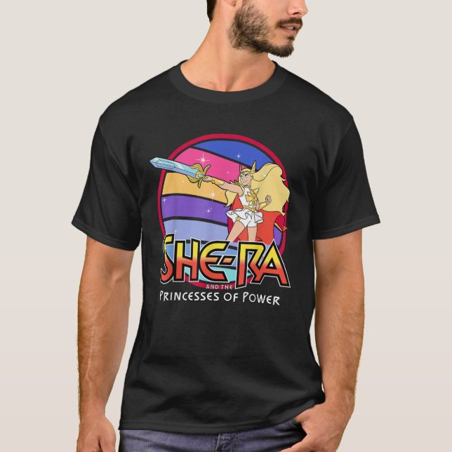 T-shirt She Ra And The Princess of Power Rainbow  (Devant)