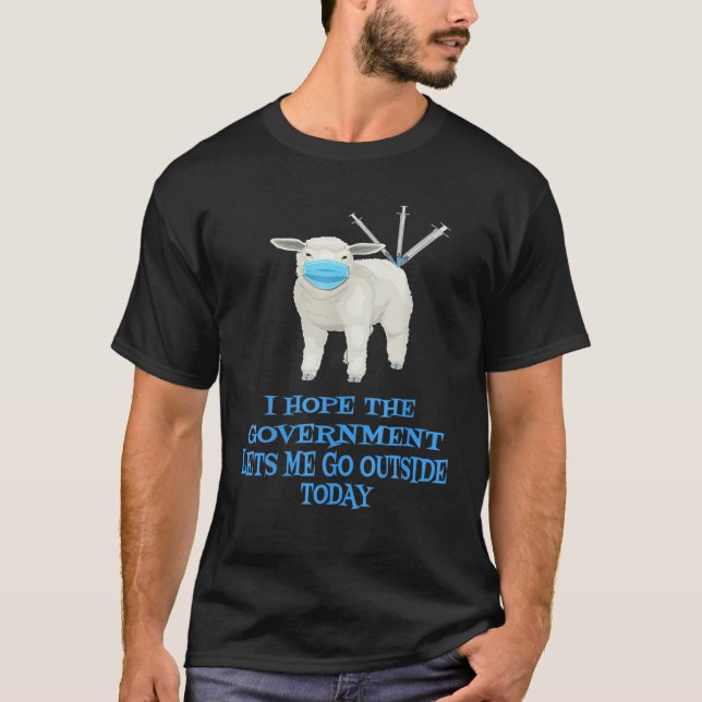 T-shirt Sheeple Sheeple Anti Vaccine Vax Masque Mandat (Devant)