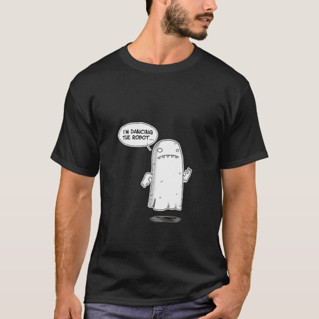 T-shirt Sheetz le fantôme faisant la danse de robot (Devant)