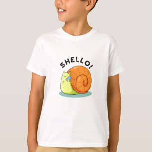 T-shirt Shello Funny Snail Cellphone Pun