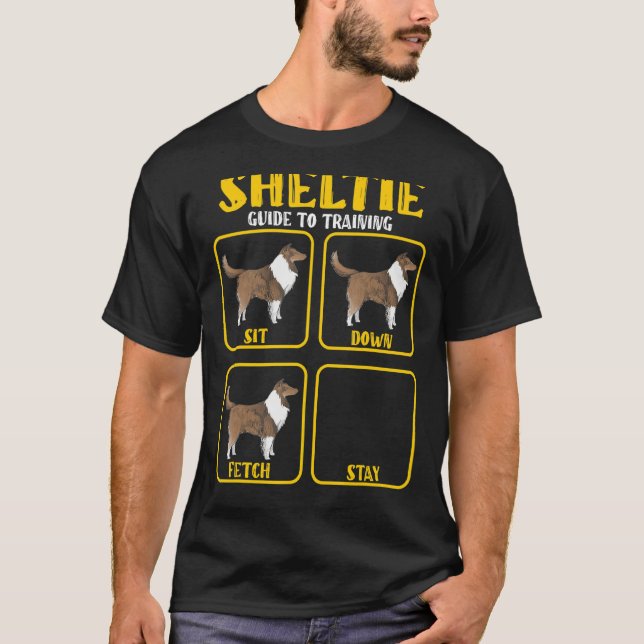 T-shirt Sheltie Shetland chien guide de formation Sheltie  (Devant)