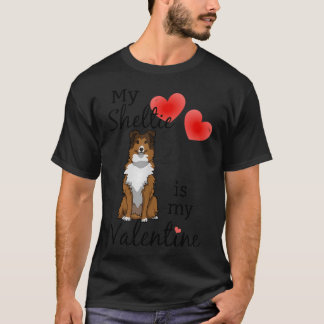 T-shirt Shelties Mignon Sheltie Saint-Valentin Sheltie Mam