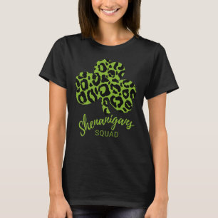 T-shirt Shenanigan Squad St Patrick's Day Leopard Shamrock
