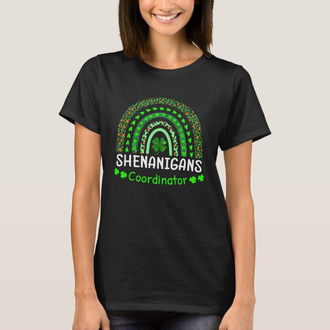 T-shirt Shenanigans Coordinator Matching Teacher St Patric (Devant)