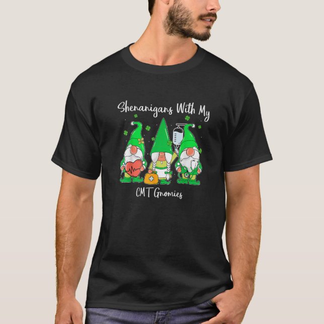 T-shirt Shenanigans Drôle Avec Mes Gnomies St patrick CMT (Devant)
