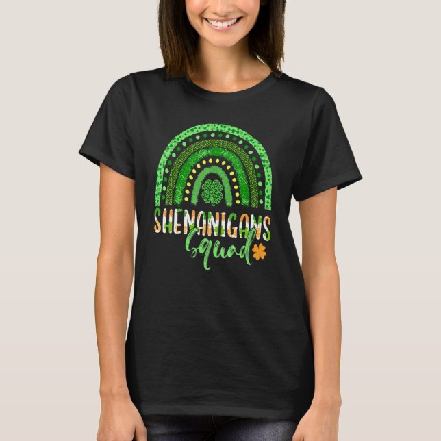T-shirt Shenanigans Squad Irish Rainbow Funny Saint Patric (Devant)