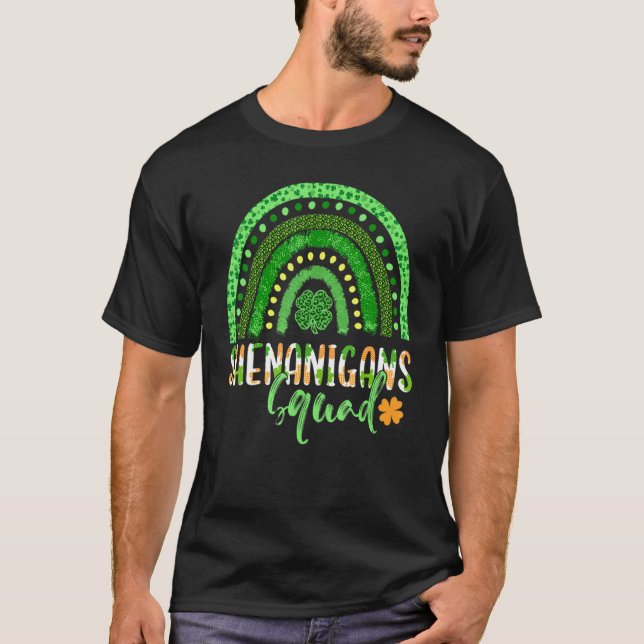 T-shirt Shenanigans Squad Irish Rainbow Funny Saint Patric (Devant)