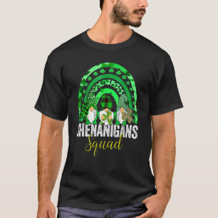 T-shirt Shenanigans Squad Irlandais Gnomes Rainbow St Patr