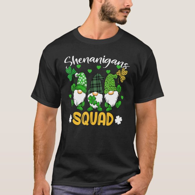 T-shirt Shenanigans Squad Jour de la Saint Patrick Gnomes  (Devant)