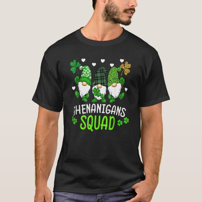 T-shirt Shenanigans Squad Jour de la Saint Patrick Gnomes  (Devant)