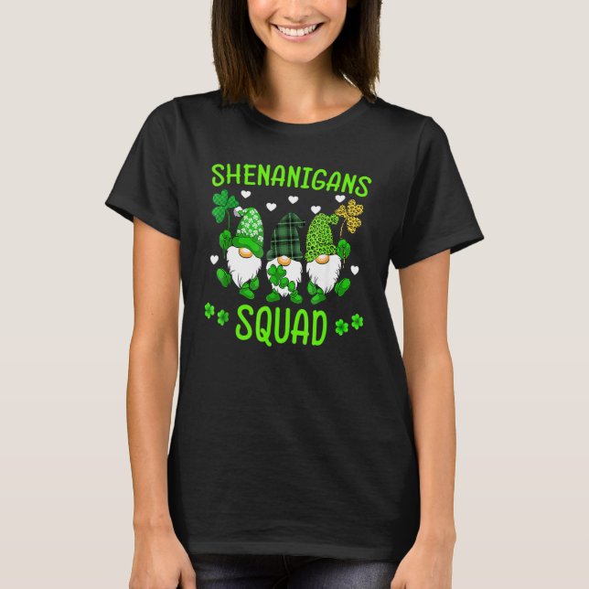 T-shirt Shenanigans Squad Jour de la Saint Patrick Gnomes  (Devant)