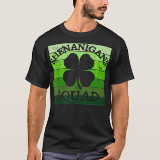 T-shirt Shenanigans Squad Shamrock irlandais Jour de la Sa