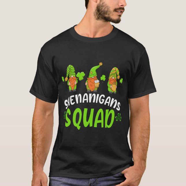 T-shirt Shenanigans Squad St Patrick's Day Drôle Gnomes Gr (Devant)