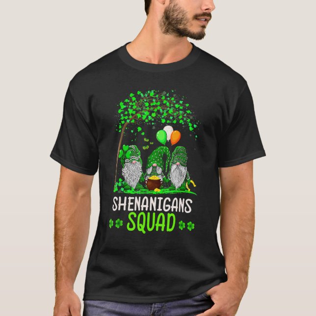 T-shirt Shenanigans Squad St Patricks Day Gnomes Green Pro (Devant)
