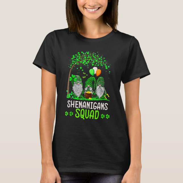 T-shirt Shenanigans Squad St Patricks Day Gnomes Green Pro (Devant)