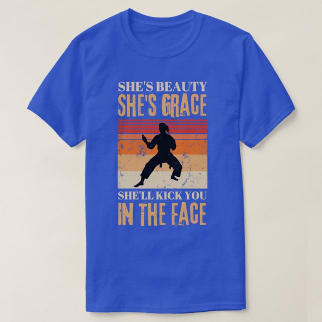T-shirt Shes Beauté Shes Grace Shell Te frappe dans le vis (Design devant)