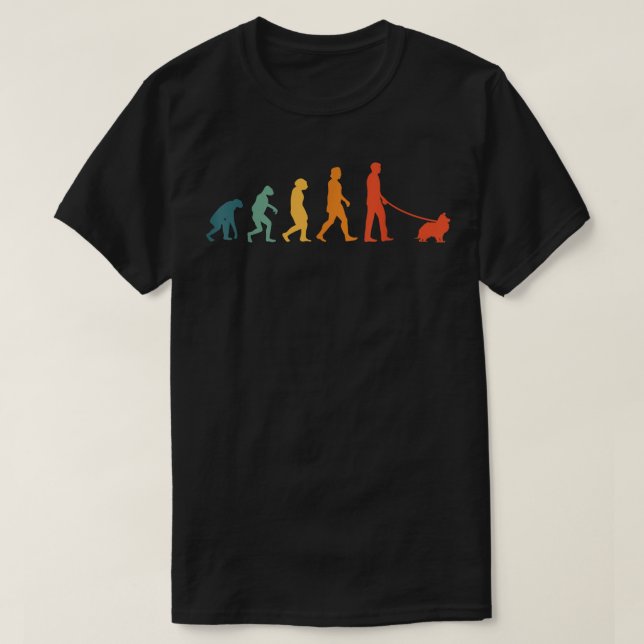T-shirt Shetland Sheepdog Evolution Retro Shelter (Design devant)