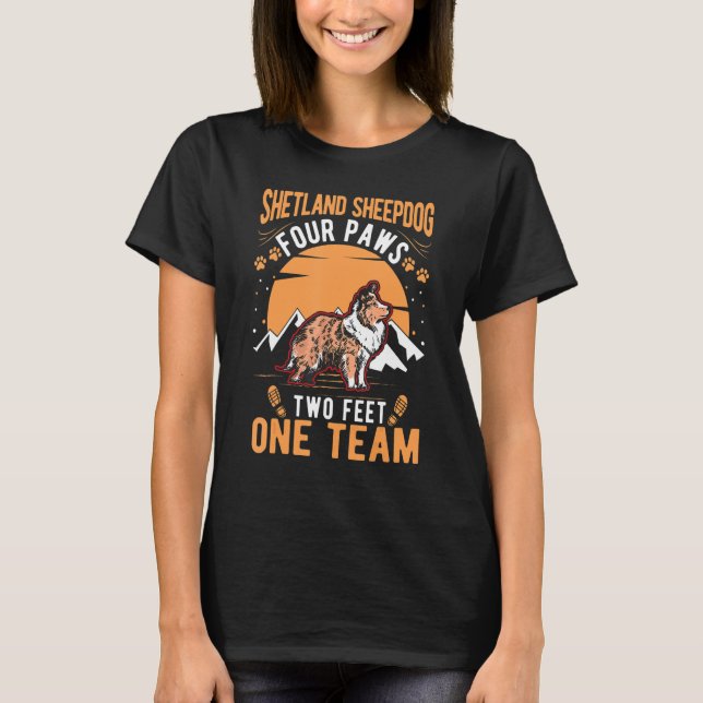 T-shirt Shetland Sheepdog Mini Collie Sheltie (Devant)