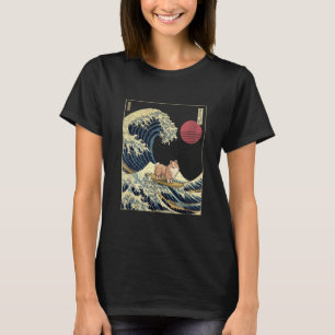T-shirt Shetland Sheepdog Sheltie Japonais Kanagawa Vague